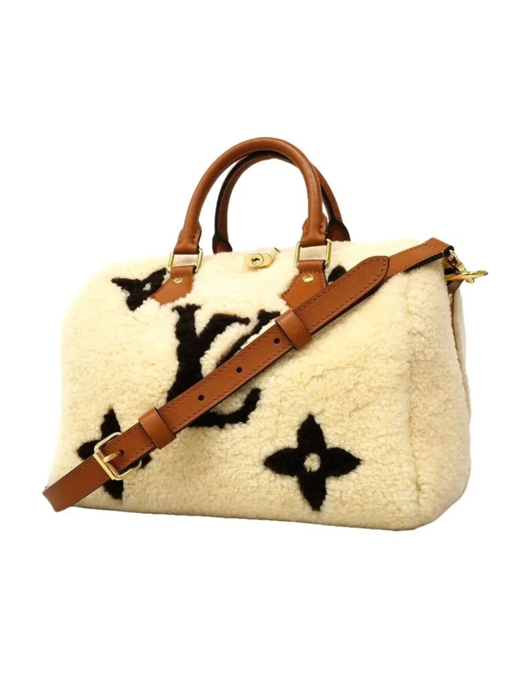 Louis Vuitton Handbag LV Ski Speedy Bandouliere 25 White 2-Way